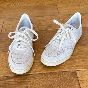 New Balance White and Cream Sneakers